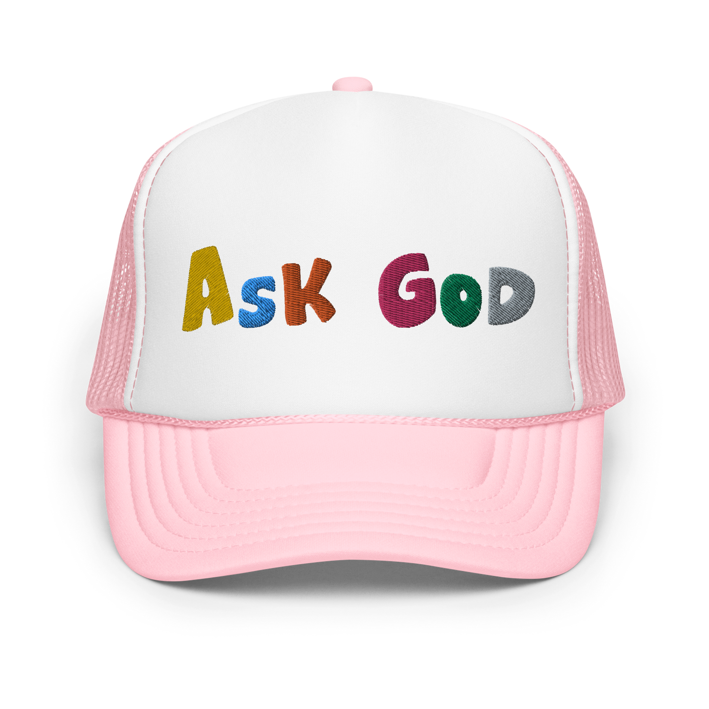 ASK GOD trucker hat