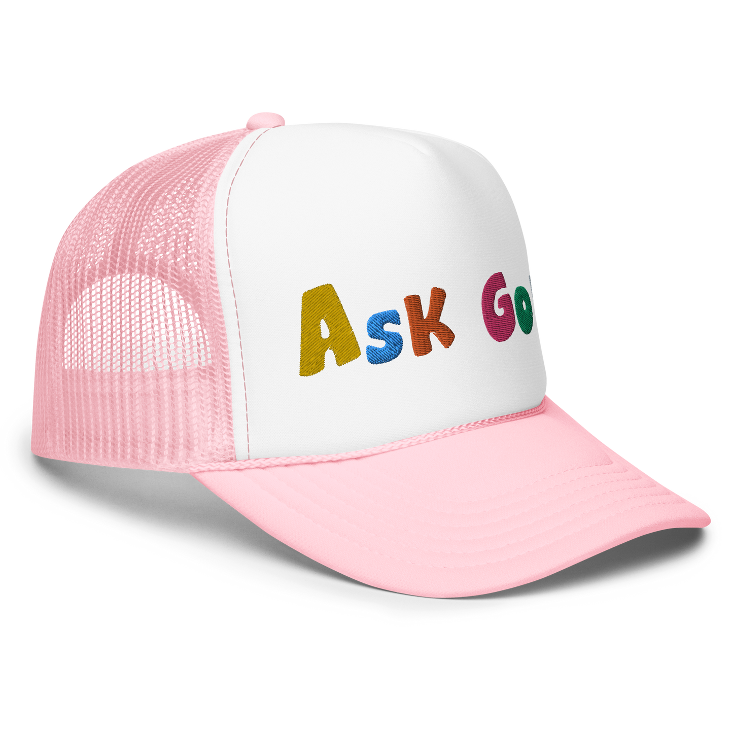 ASK GOD trucker hat