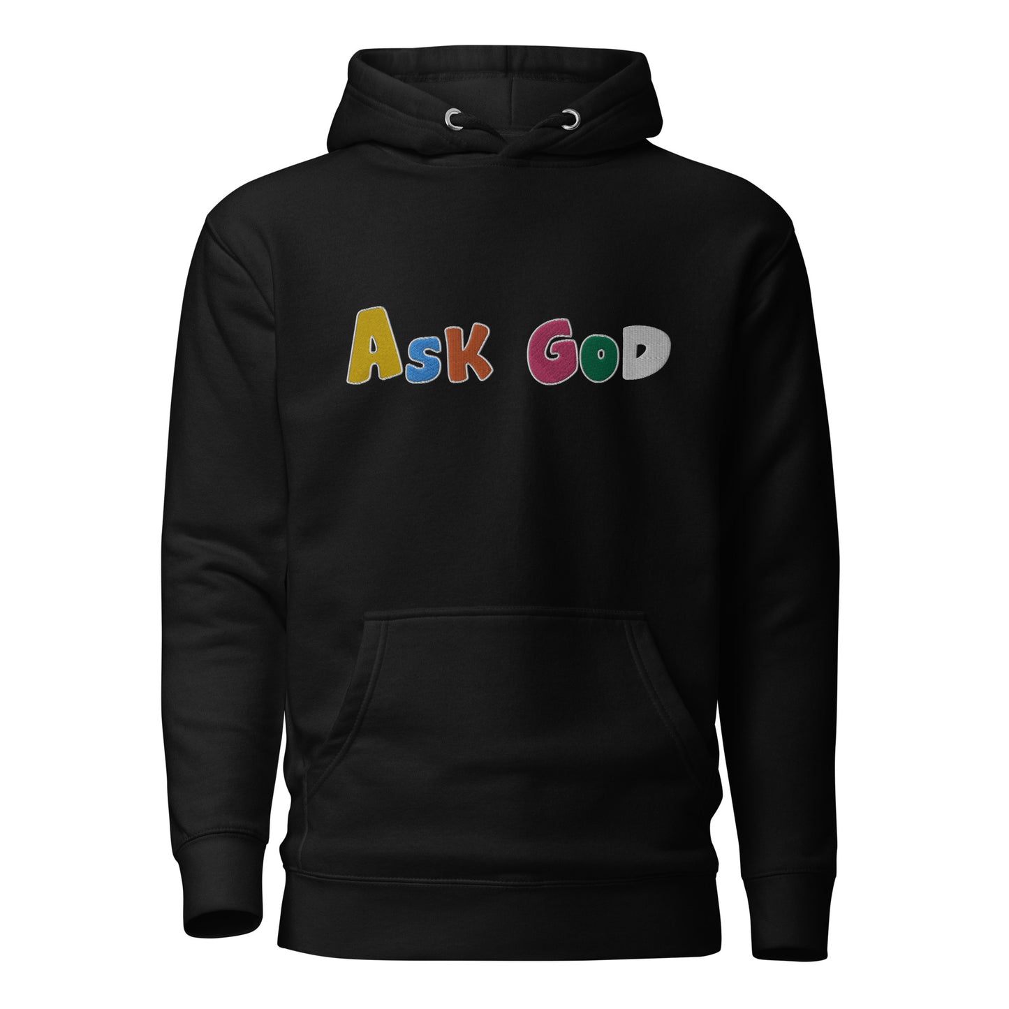ASK GOD Embroidered Hoodie