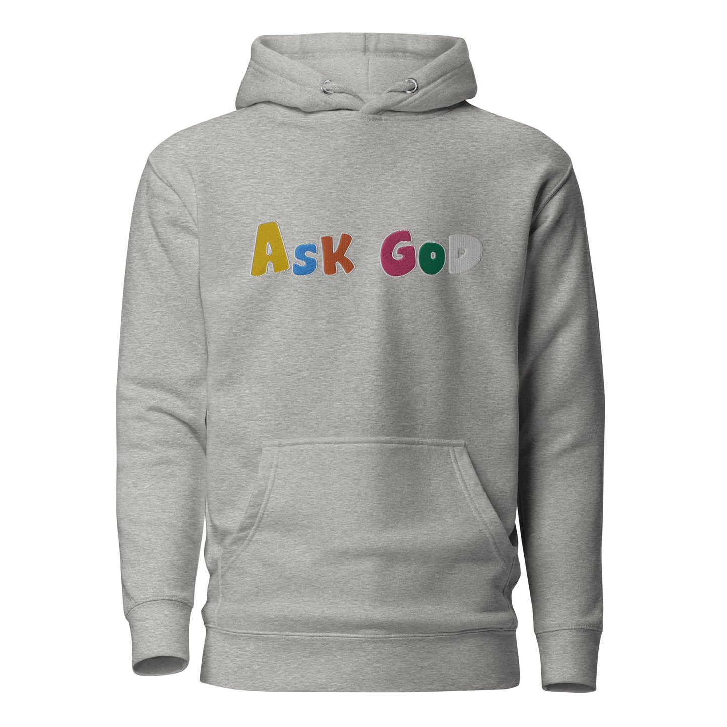 ASK GOD Embroidered  Hoodie