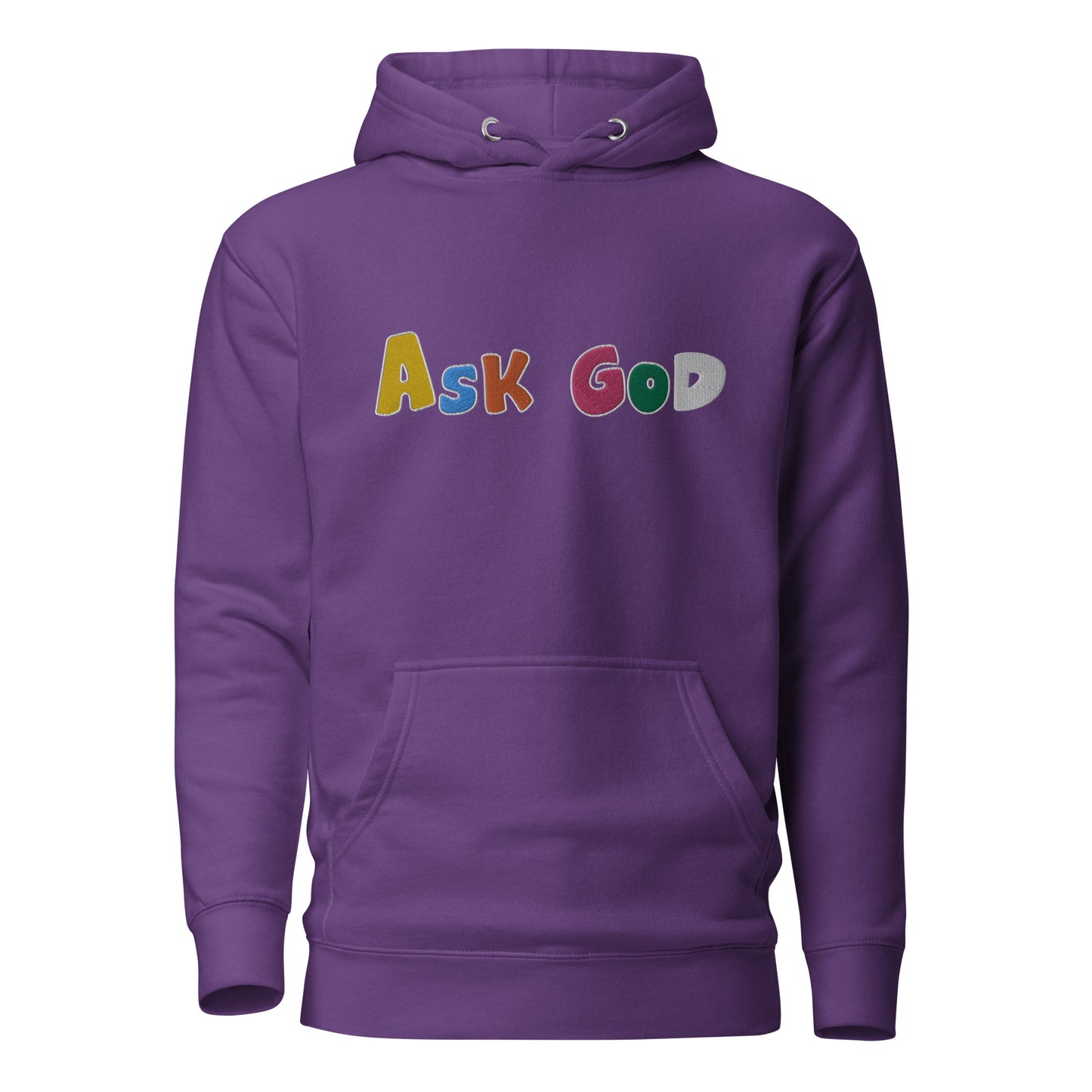 ASK GOD Embroidered  Hoodie